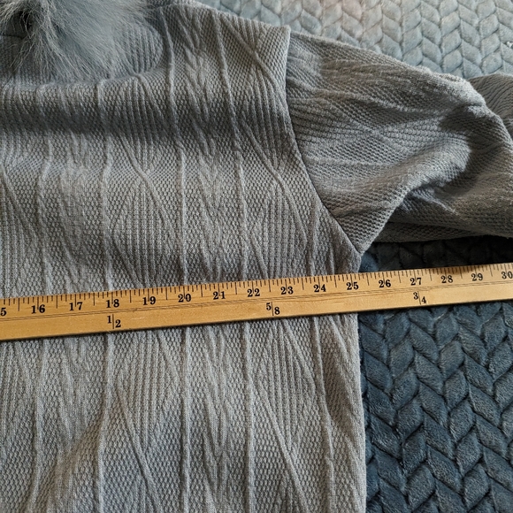 Baby Blue Big Fur Trim Hooded Jacket - Picture 6 of 7